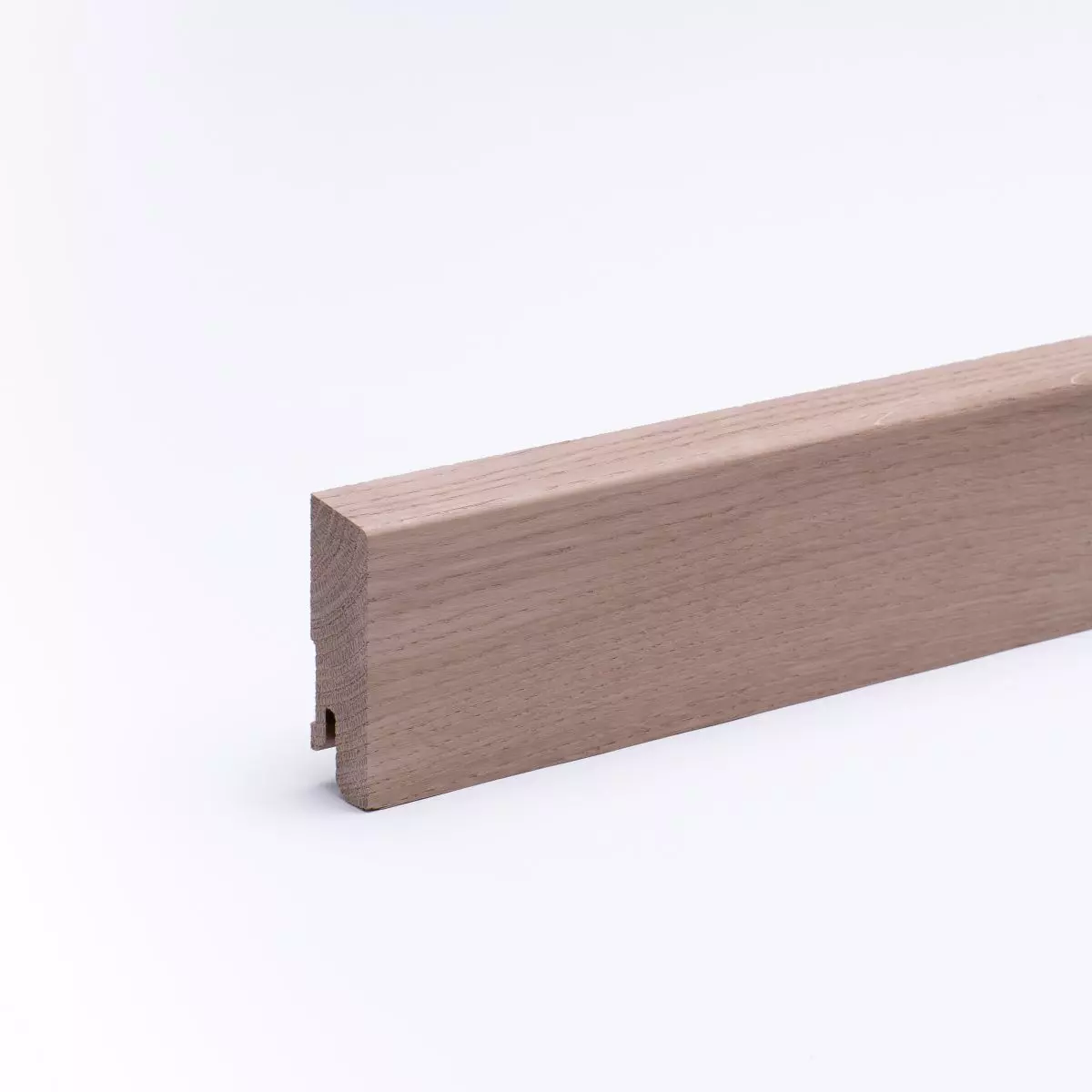 solid wood skirting 60mm with chamfered front edge untreated oak