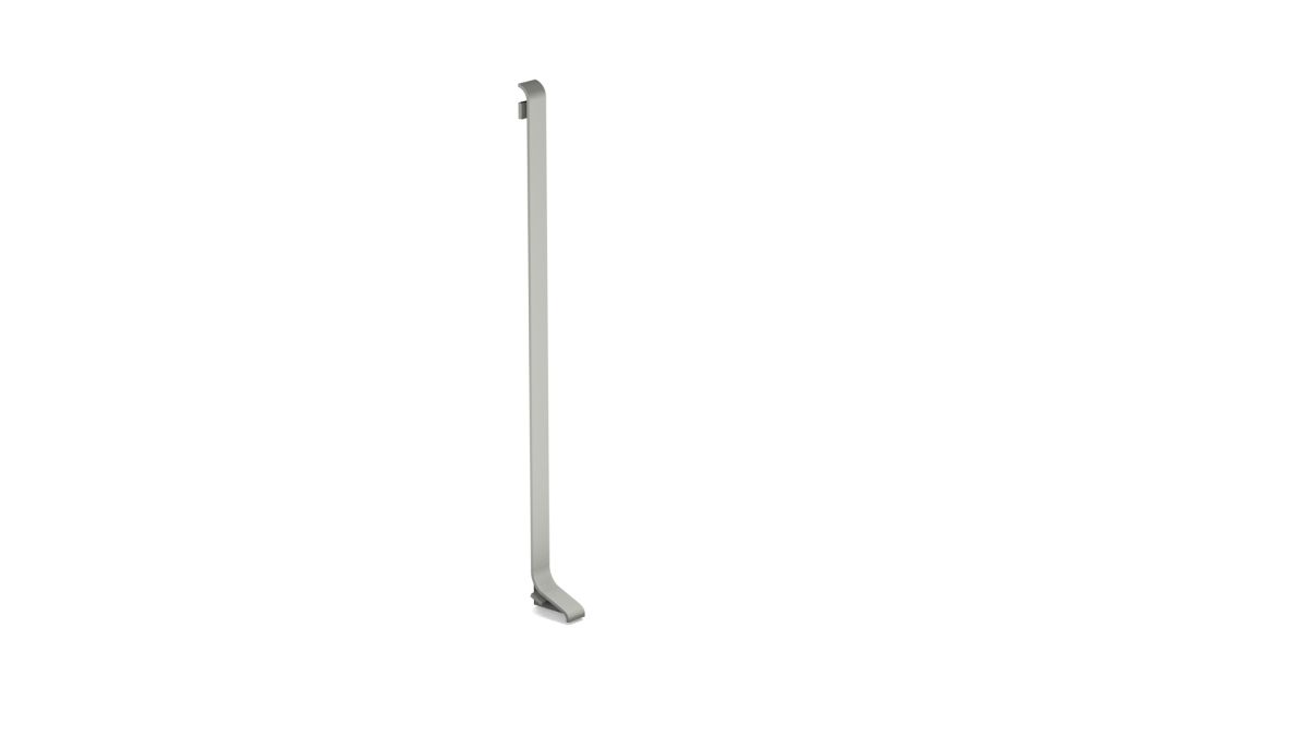 Embout droit pour plinthe aluminium à coller 100mm - Titane