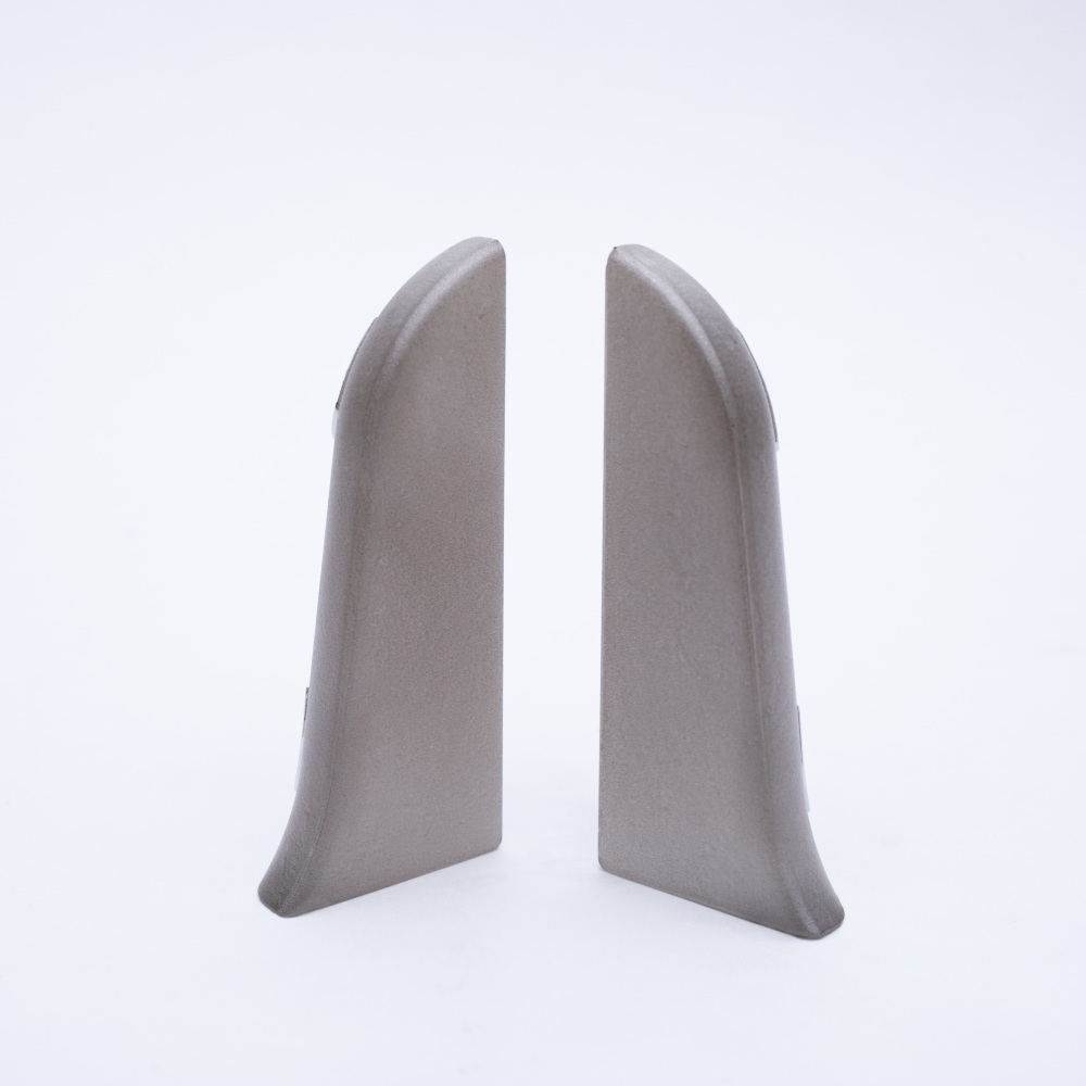 end caps for metal skirting brushed stainless steel look