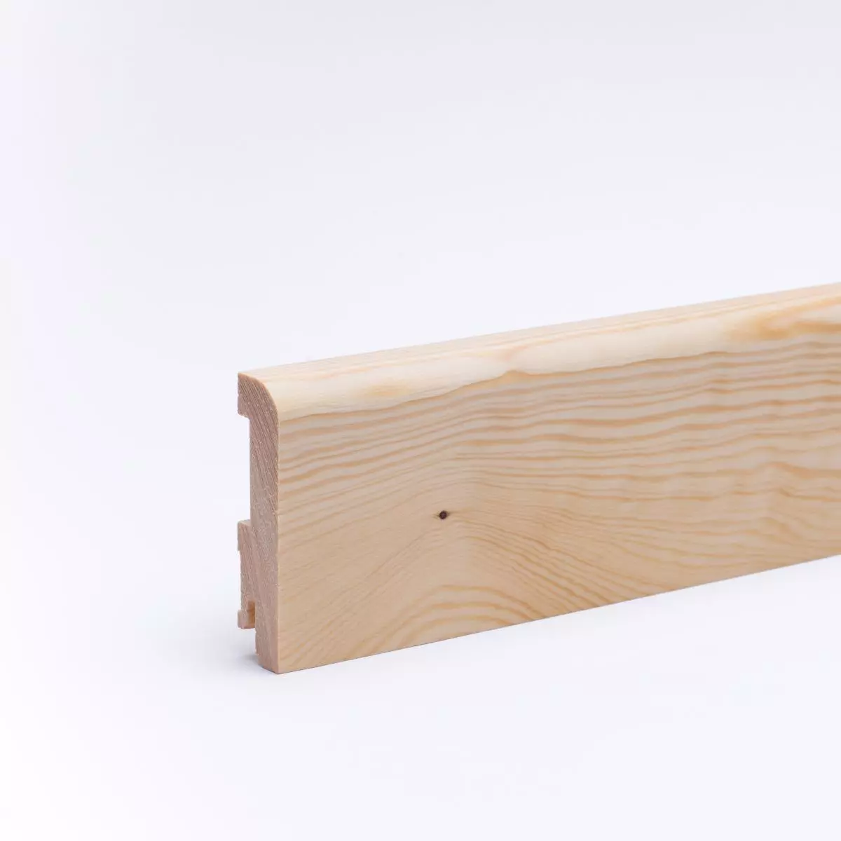 Solid wood skirting board rounded 90mm - pine oiled