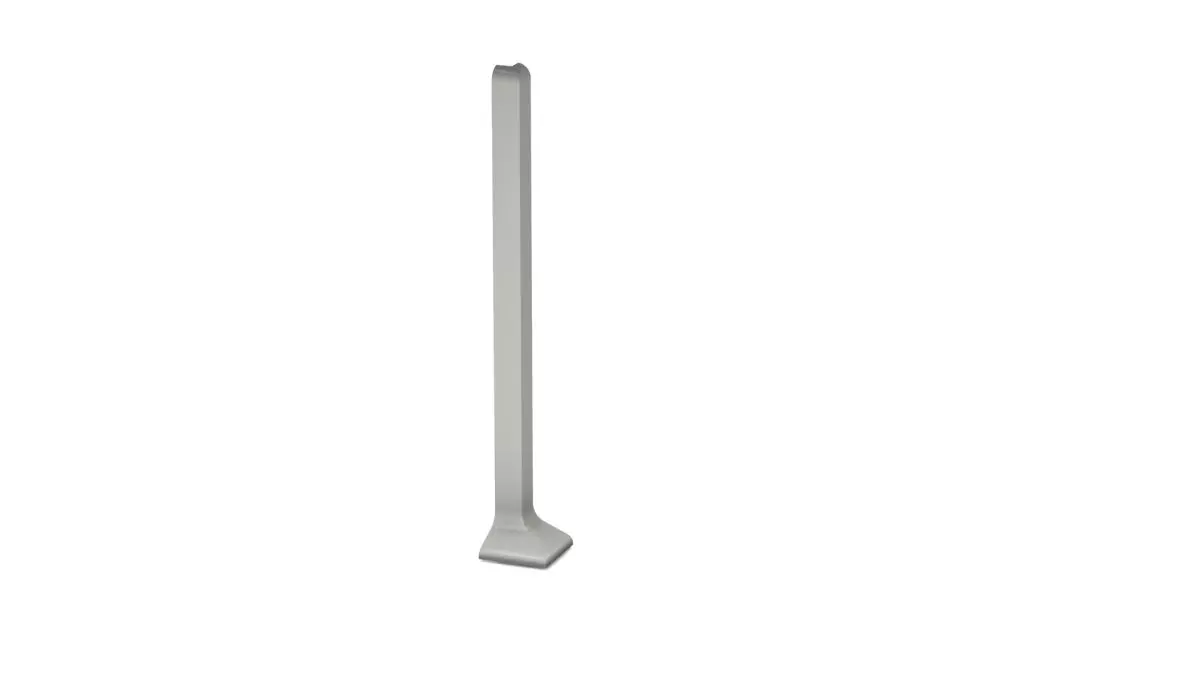 Outside corner for aluminium skirting board for adhesive mounting 100mm - Titanium