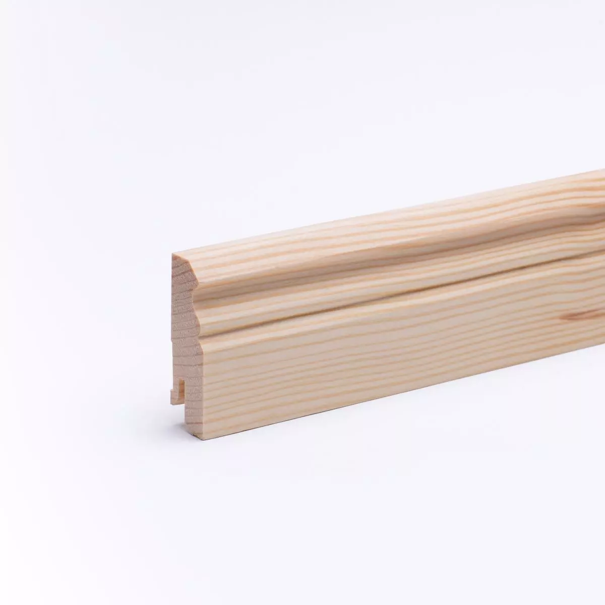 solid wood skirting 60mm with profile Berlin oiled pine