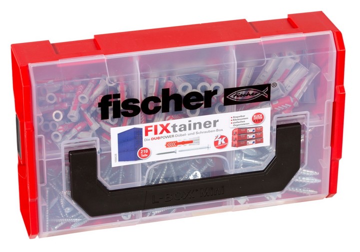 Fischer FixTainer DuoPower - screws and dowels (210 parts)