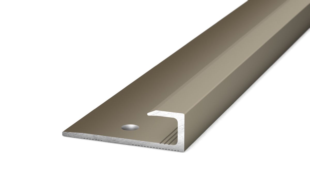 Prinz perfil de inserción 27 x 8,4 mm - N.º 144 - Acero inoxidable mate - 100 cm