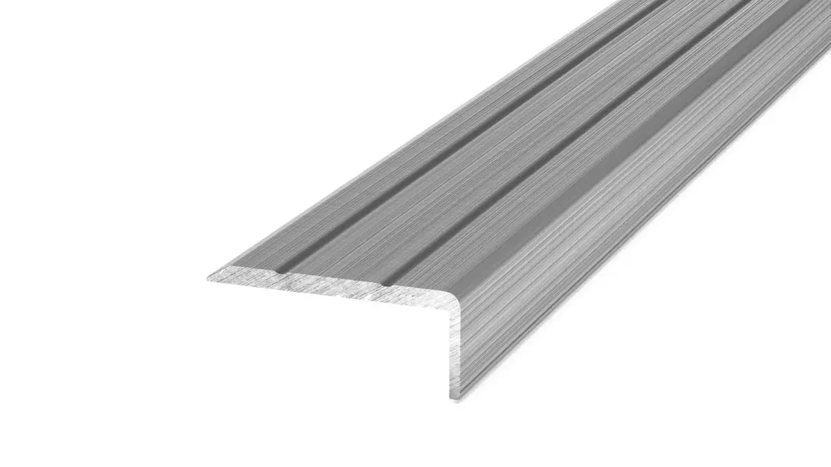 Angle profile 24,5 x 10 mm - 1,00 m for gluing - high-grade steel brushed