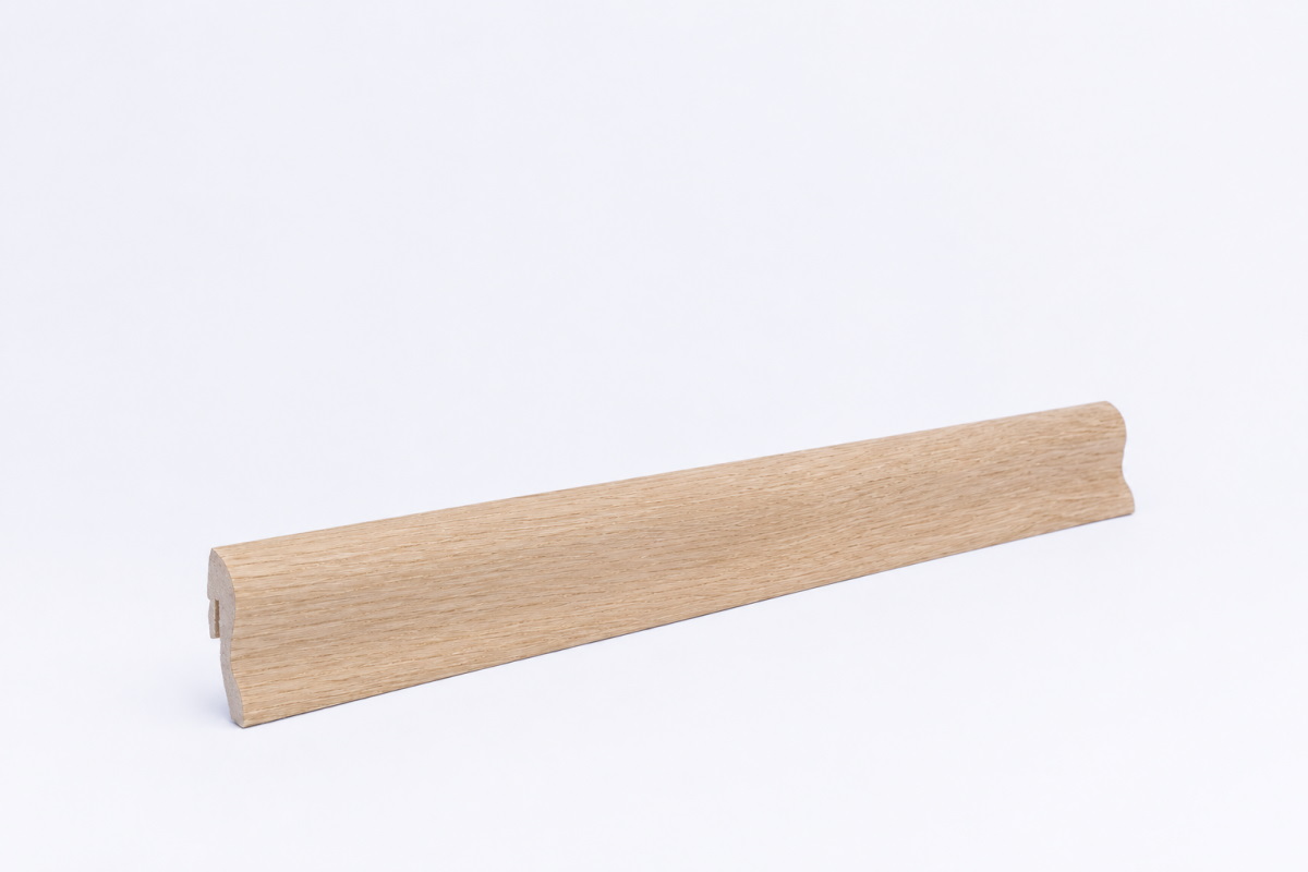 Rodapié enchapado 40 mm, roble crudo