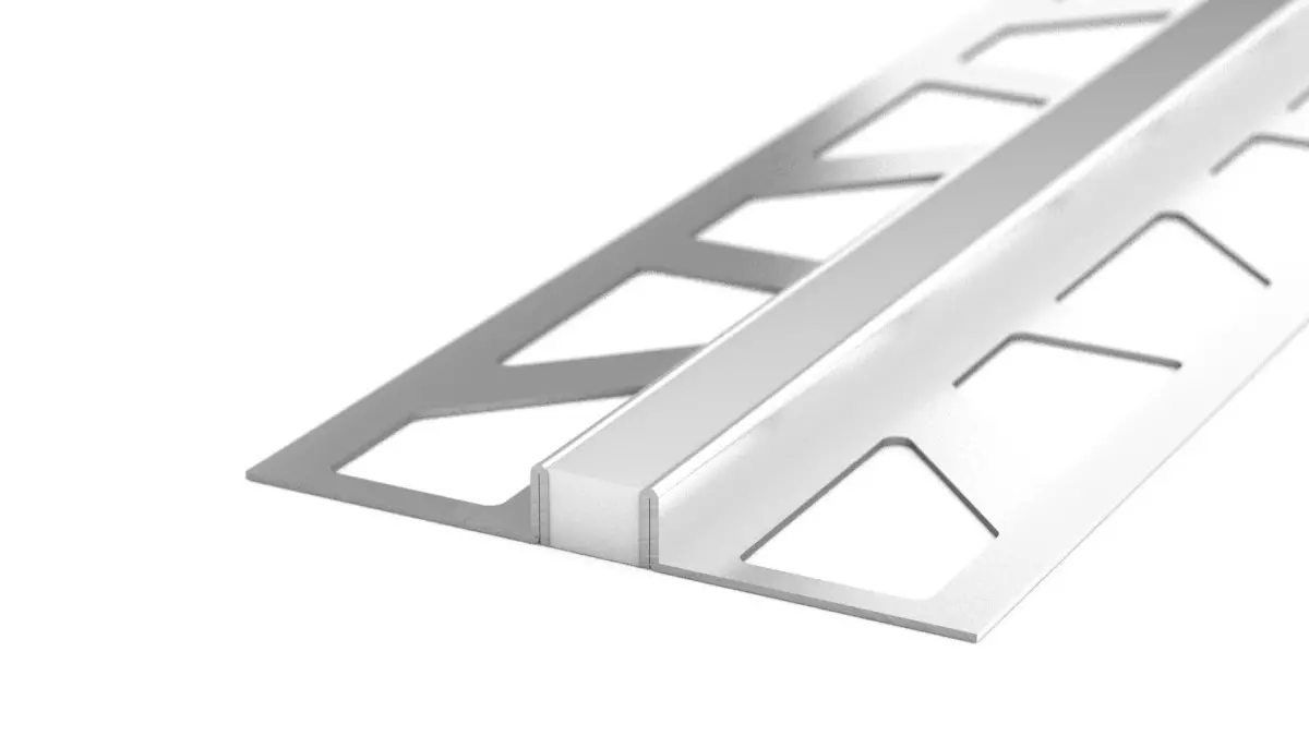 Stainless steel expansion joint - silicone joint - for 4.5mm coverings - silver-grey 3m