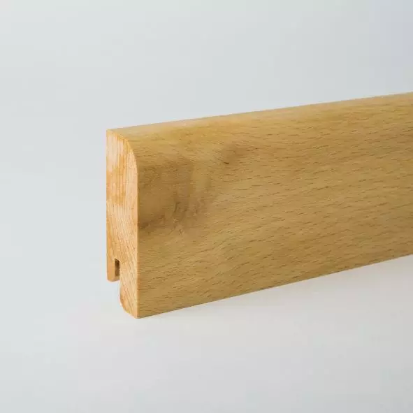 solid wood skirting 80mm with rounded front edge oiled beech