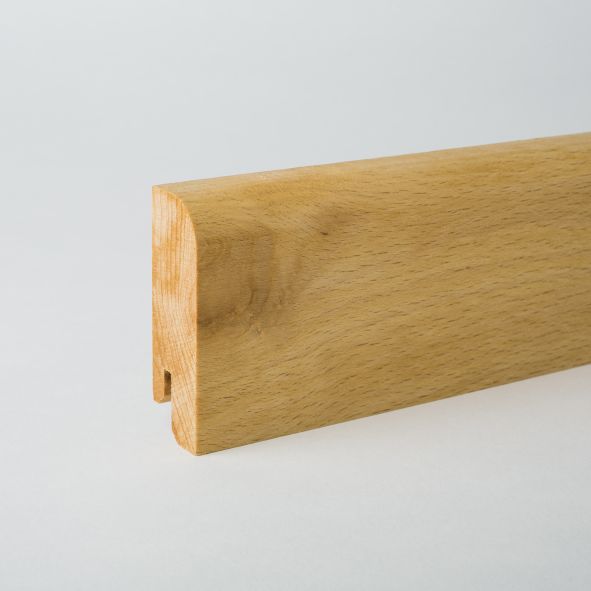 Massivholz-Sockelleiste abgerundet 80mm - Buche geölt