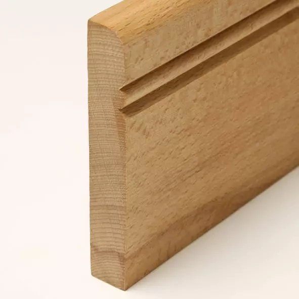 solid wood skirting 100mm with Altreno profile untreated oak