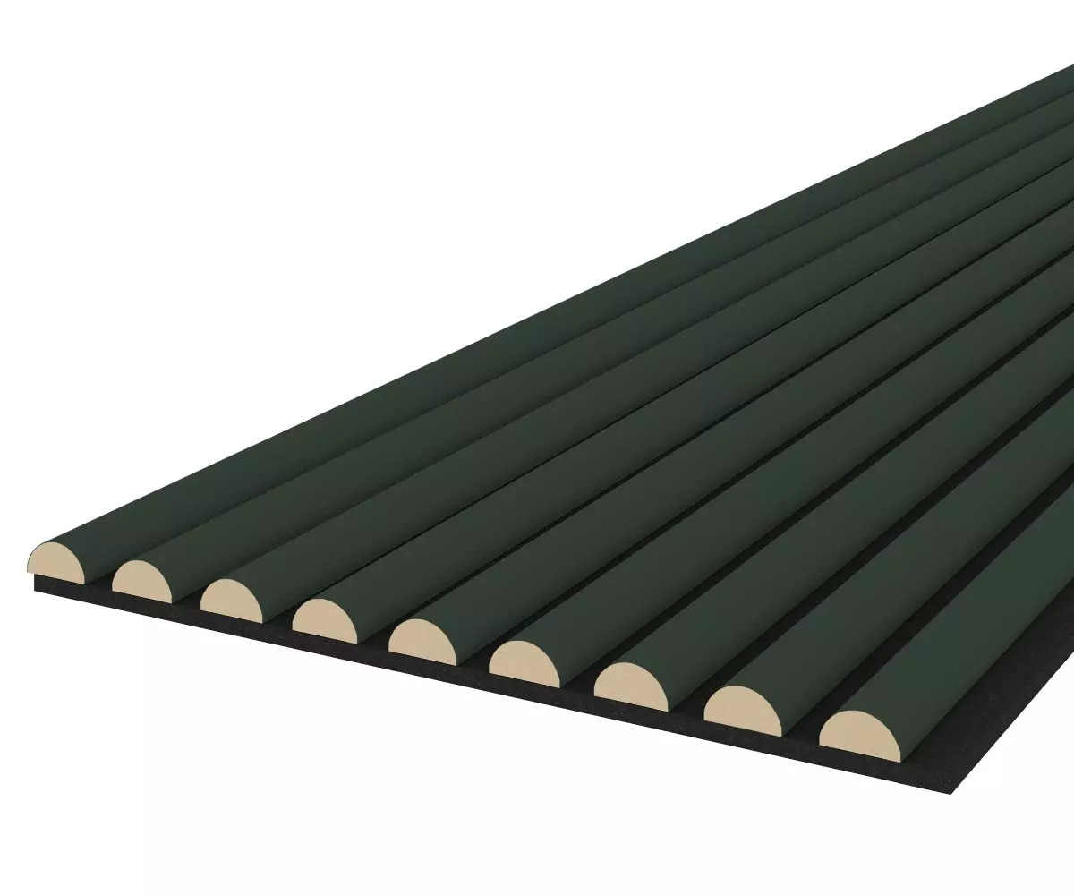 Akustikpaneel WAVE - Filzfarbe Schwarz 2600x400mm - verschiedene Farben