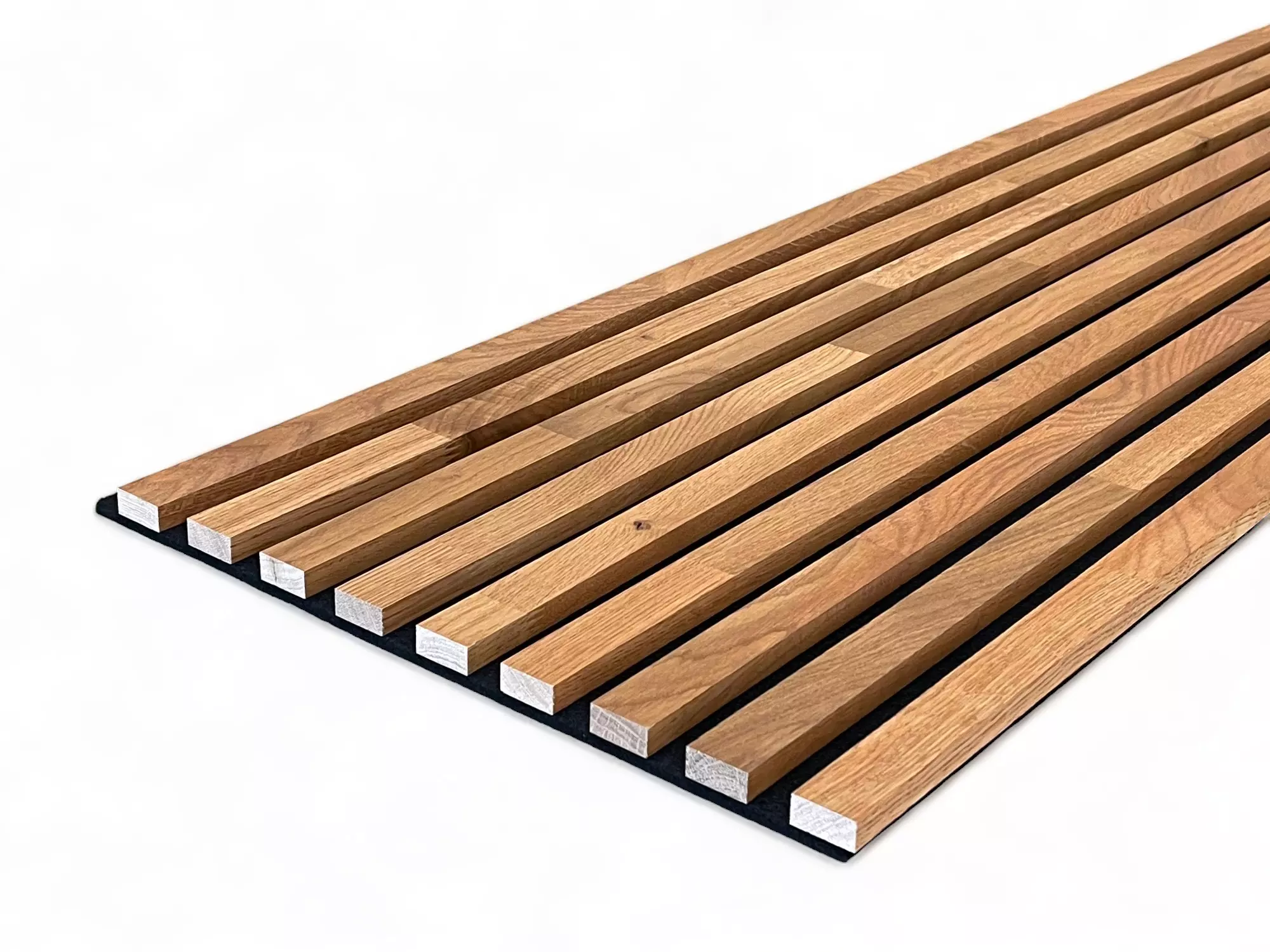 Massivholz Akustikpaneele 2600 x 400 mm Eiche natur - Safran Red