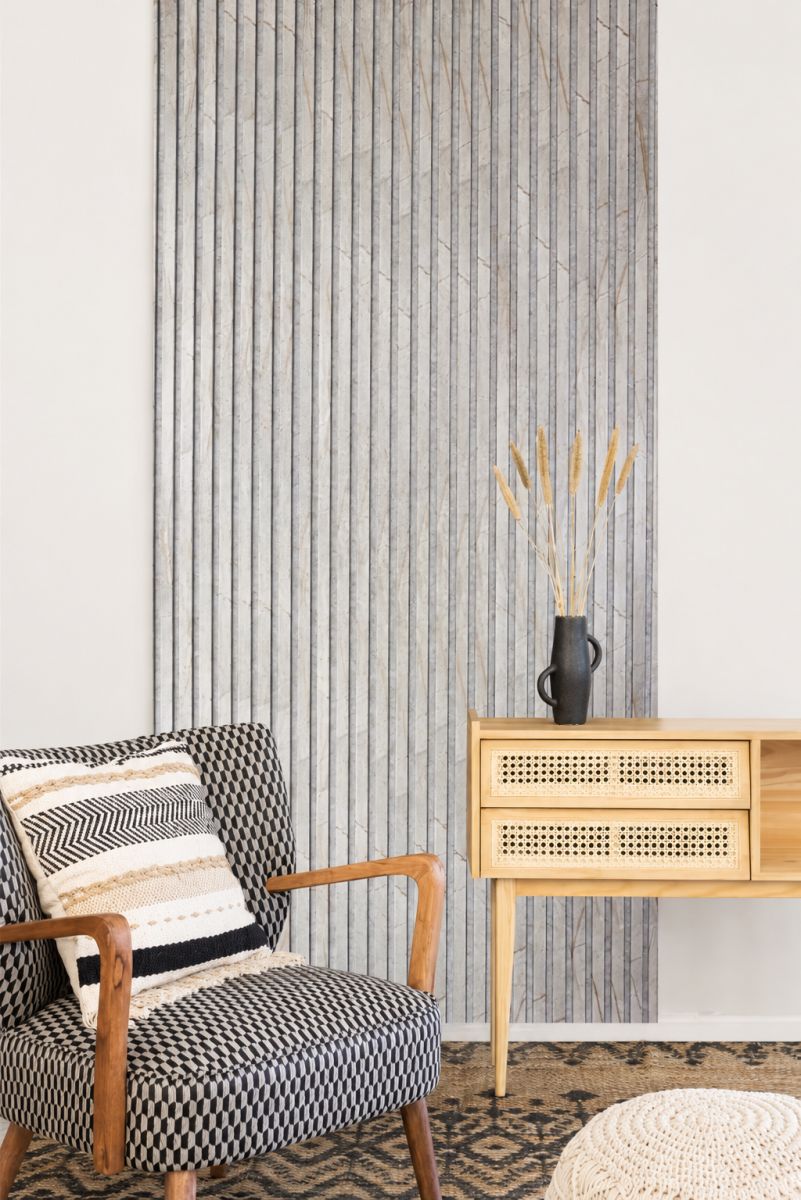 Acoustic+ Akustikpaneel Golden Stone 2600 x 400 mm - Akustikfilz Grau