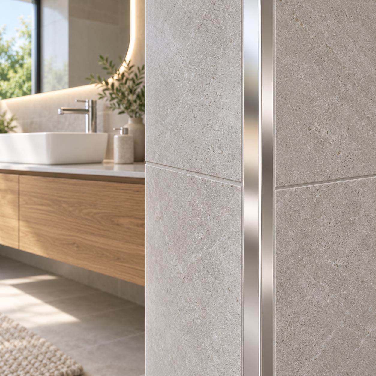 Profilo quadrato in acciaio inossidabile «tipo Q» 10 mm - Lucido