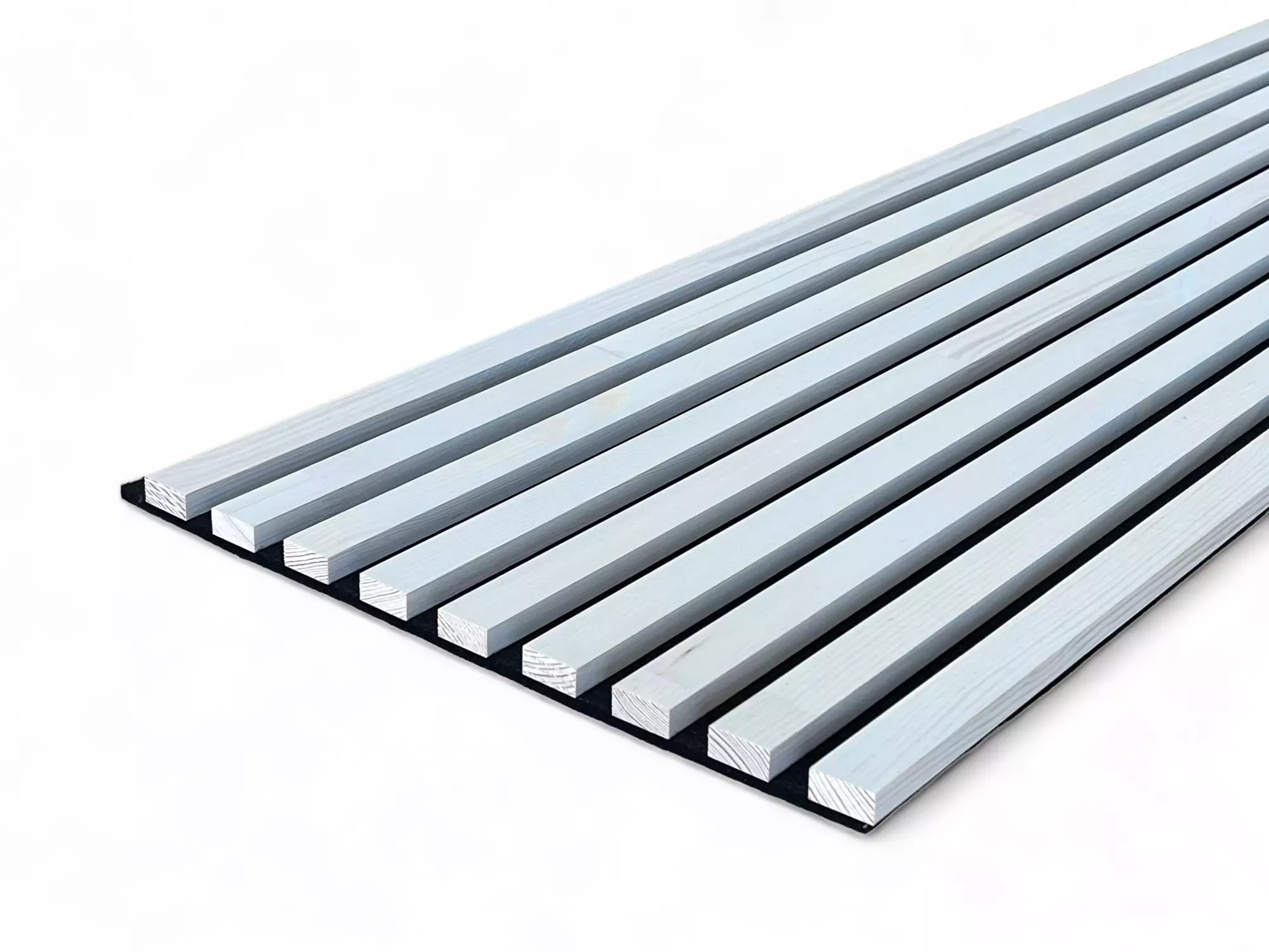 Solid wood acoustic panels 2600 x 400 mm pine - Moon White