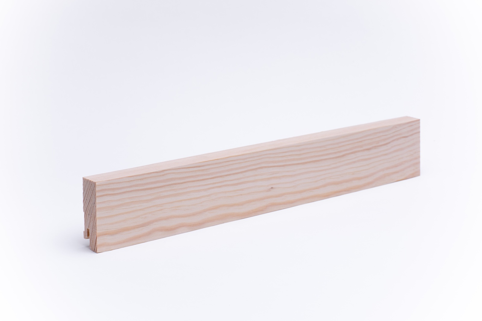 Rodapié de madera maciza cuadrangular 60 mm, pino crudo