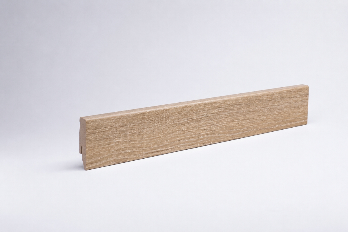 Sockelleiste mit Holzoptik 60 mm Eiche White Washed