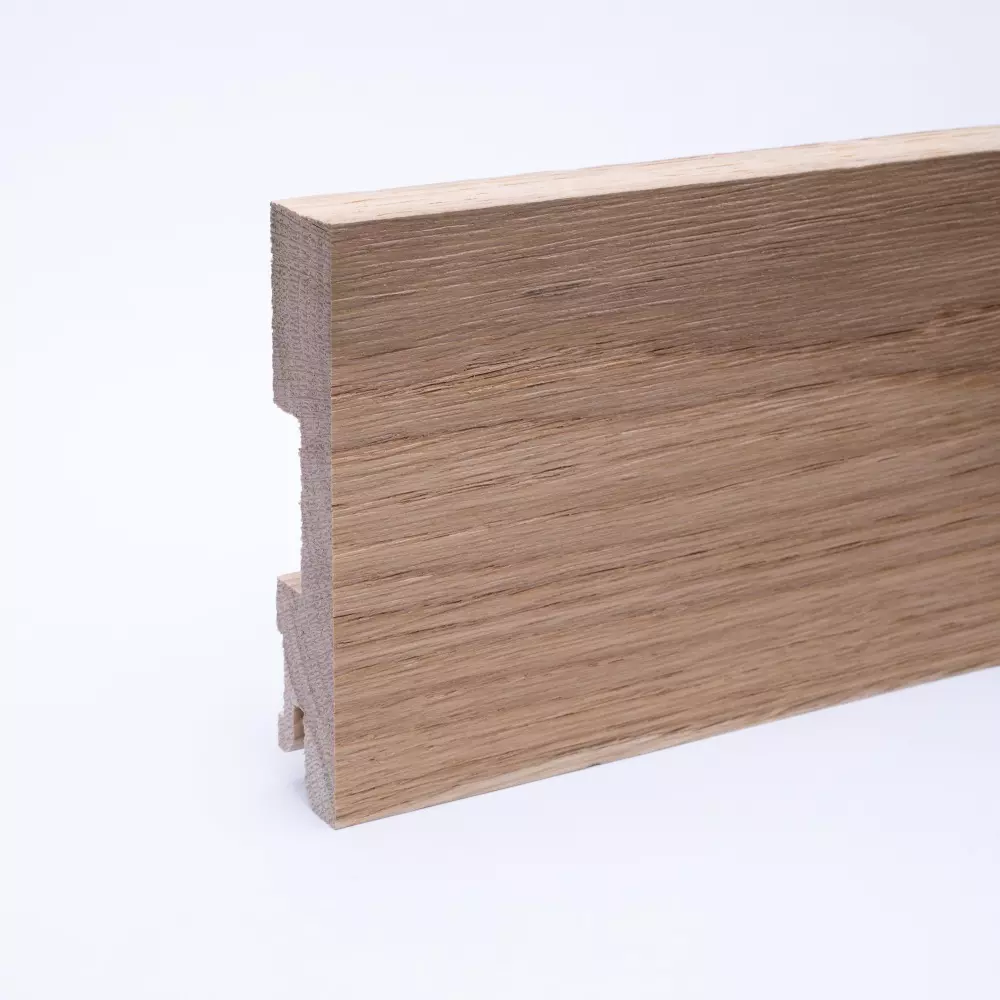 solid wood skirting 100mm quadrangular varnished oak