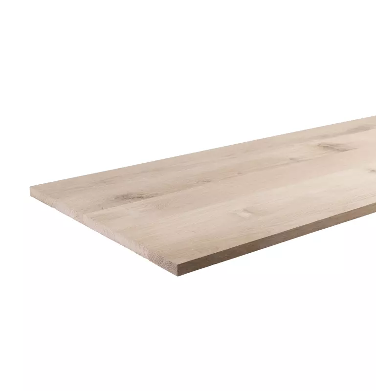 Leimholzplatte Eiche massiv - Stärke 20 mm - Eichenholz rustikal - Massivholzplatte