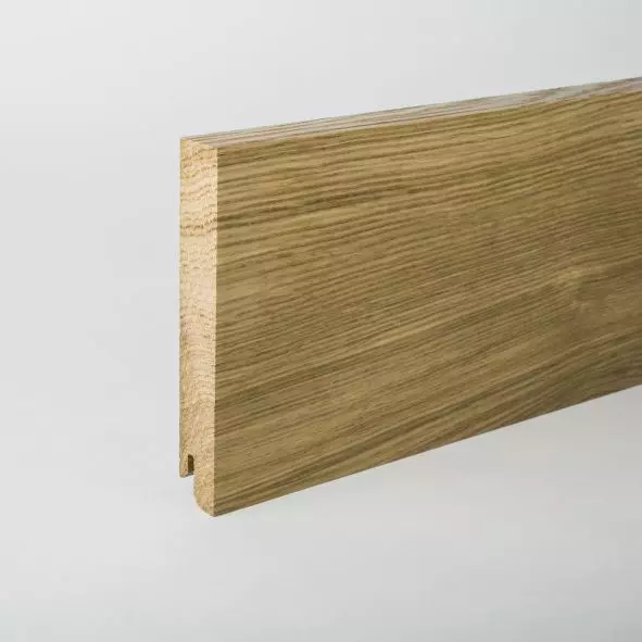 solid wood skirting 120mm quadrangular varnished oak