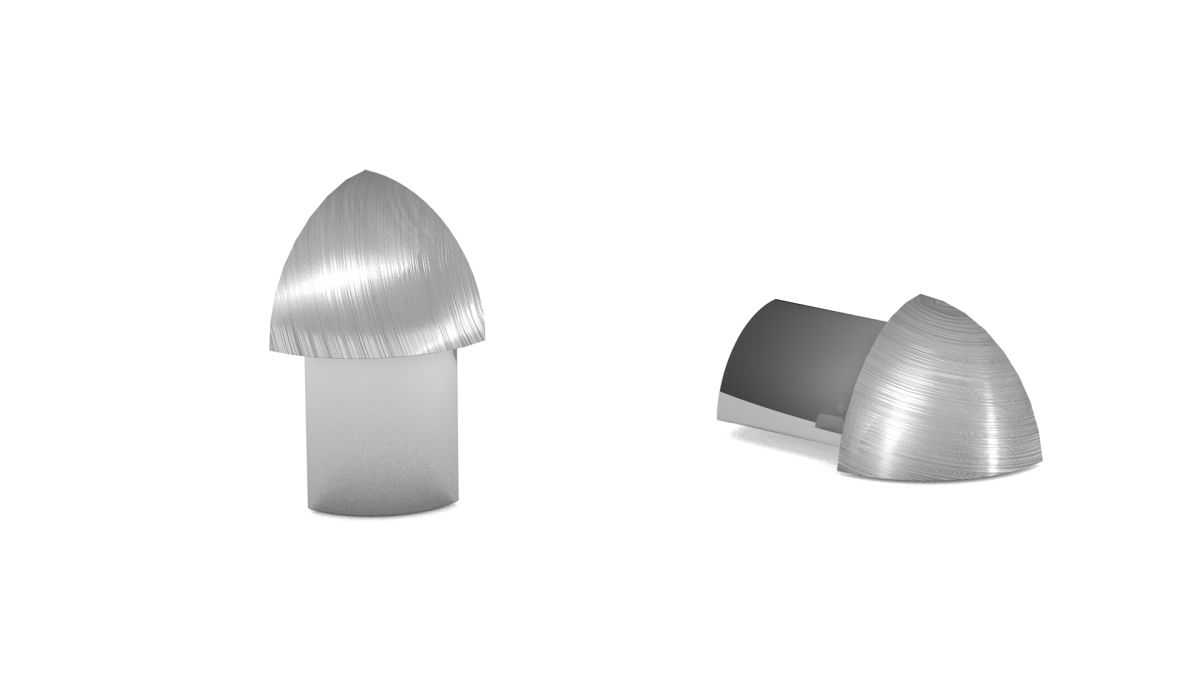 Prinz acciaio inox-angolo esterno per profilo quarto di tondo 8 mm - Massiv - Acciaio inoxspazzolato