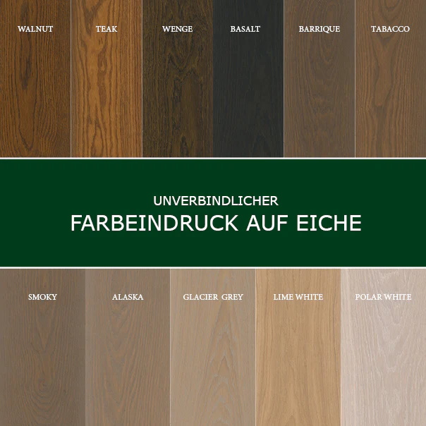 Farbmuster Massivholz Eiche natur
