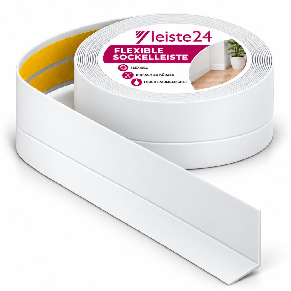 Weichsockelleiste 32 x 23mm -  Weiß