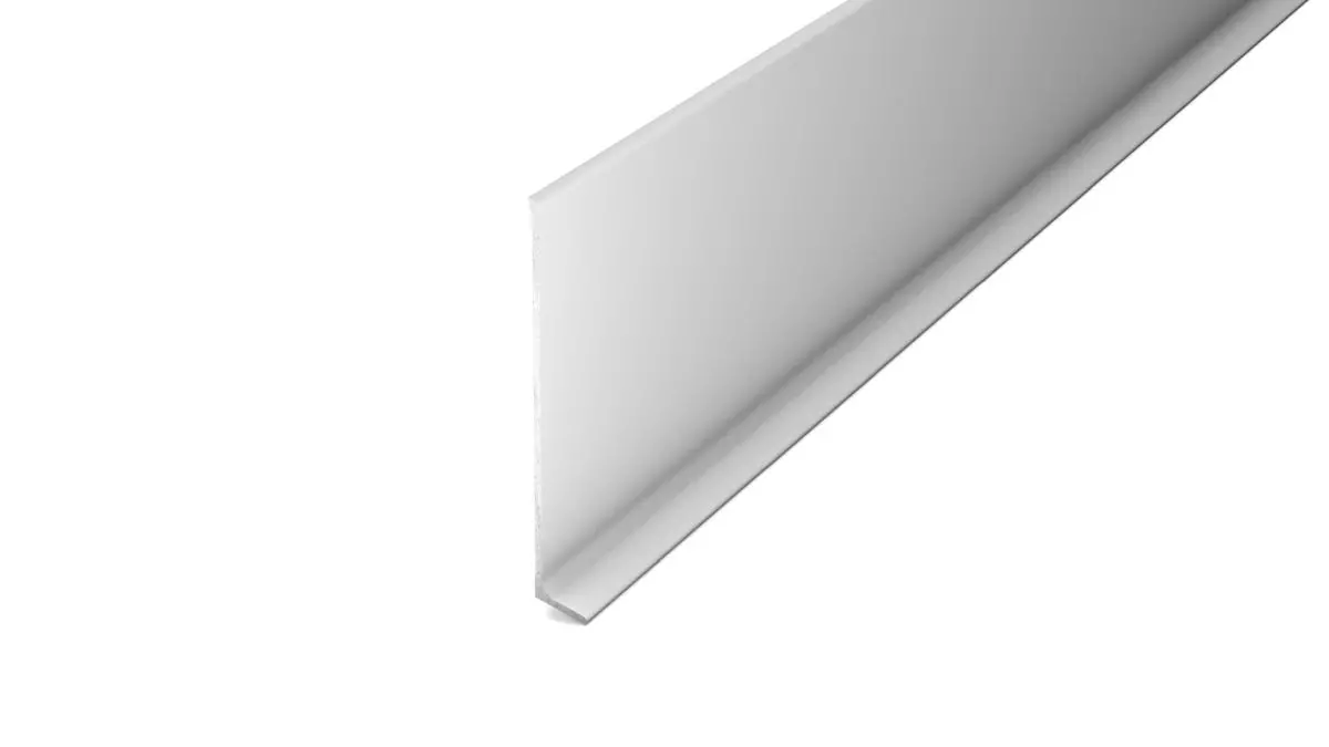 Aluminum skirting board for adhesive mounting 11 x 80 mm silver