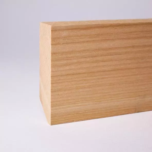 Square solid wood skirting 40mm - raw cherry
