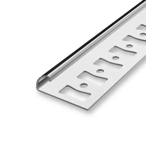 Aluminium-Fliesenschiene Silber eloxiert Rundkante 8mm - Viertelkreisprofil