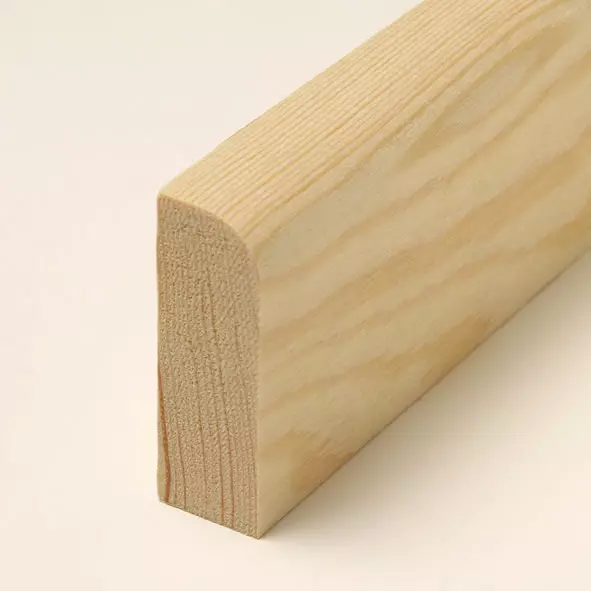 solid wood skirting 80mm with rounded front edge untreated pine