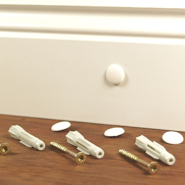 Sockelleisten-Befestigung Set Weiß