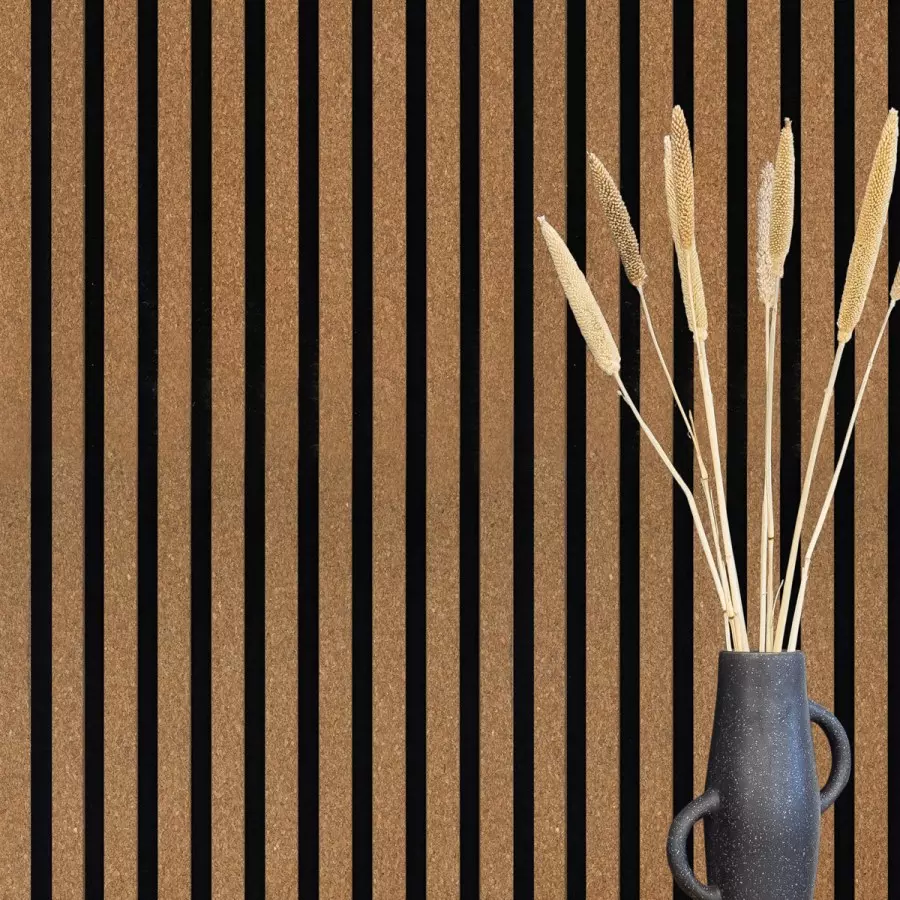 Muster - Premium Kork fein - Akustikfilz Schwarz