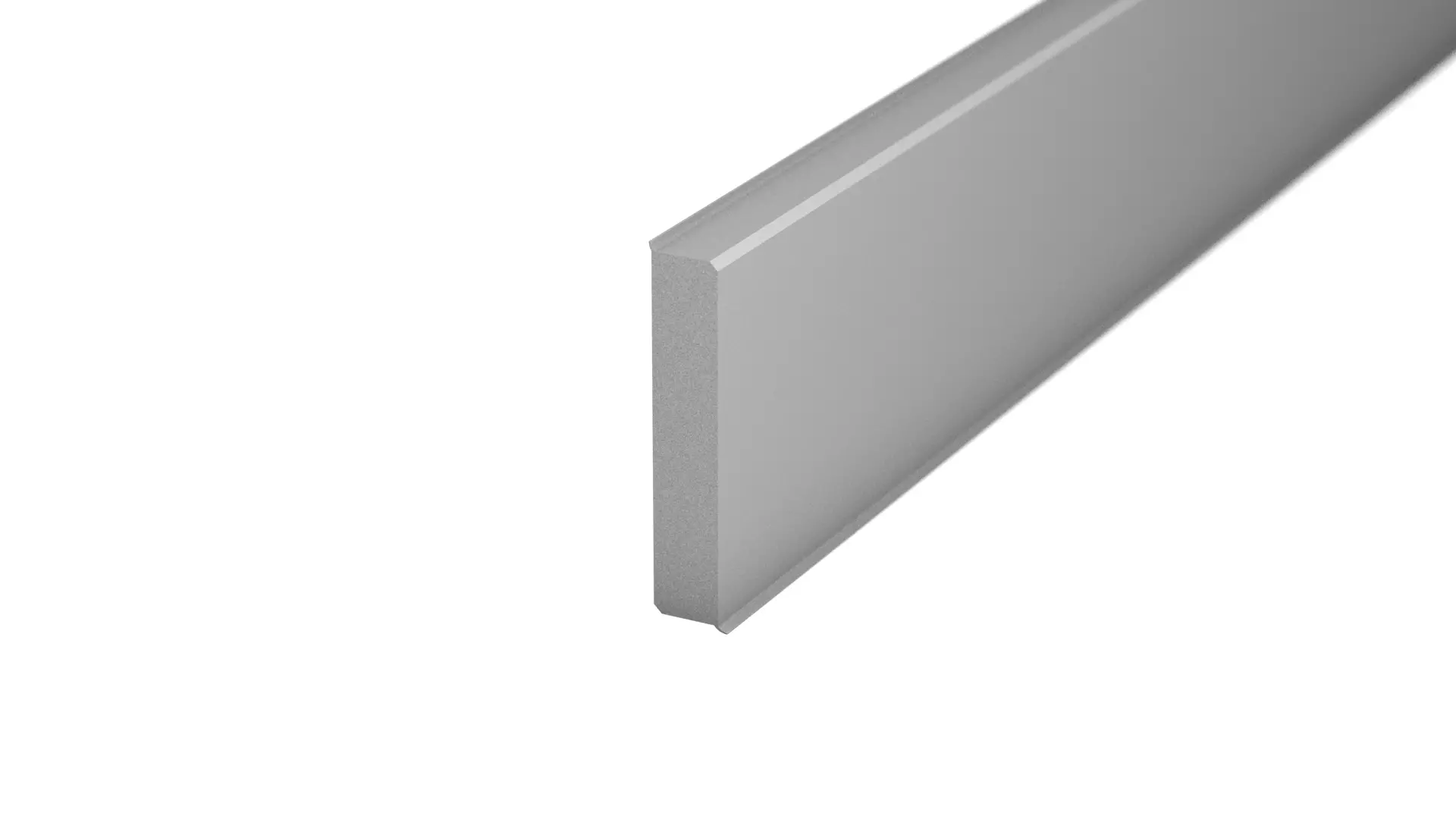 Hard foam skirting board TONDO - 60mm - Grey
