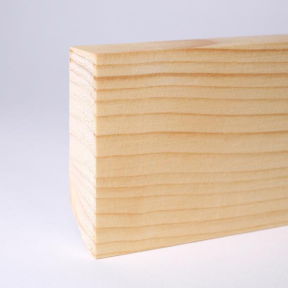 Vierkant Massivholz-Sockelleiste 60mm - Kiefer geölt