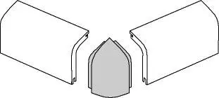 Outside corner for heating pipe cladding 90 x 40mm, white