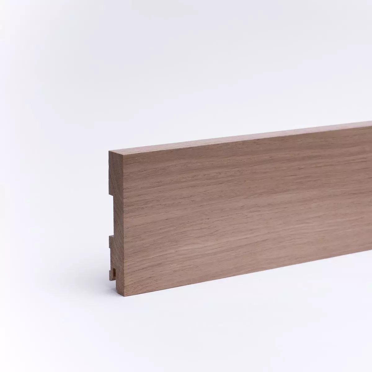 solid wood skirting 100mm quadrangular varnished oak
