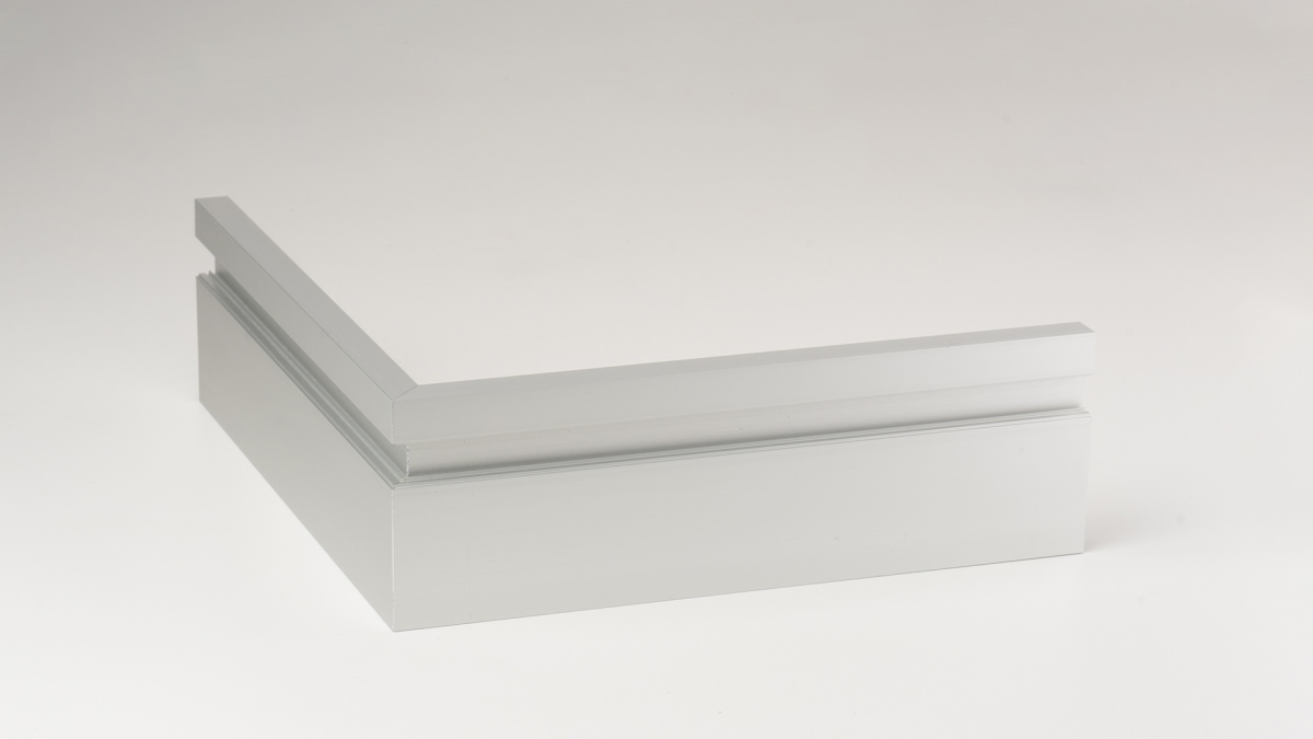 outer corner for Metal LED-skirting 80 x 13mm No.357 - aluminium silver