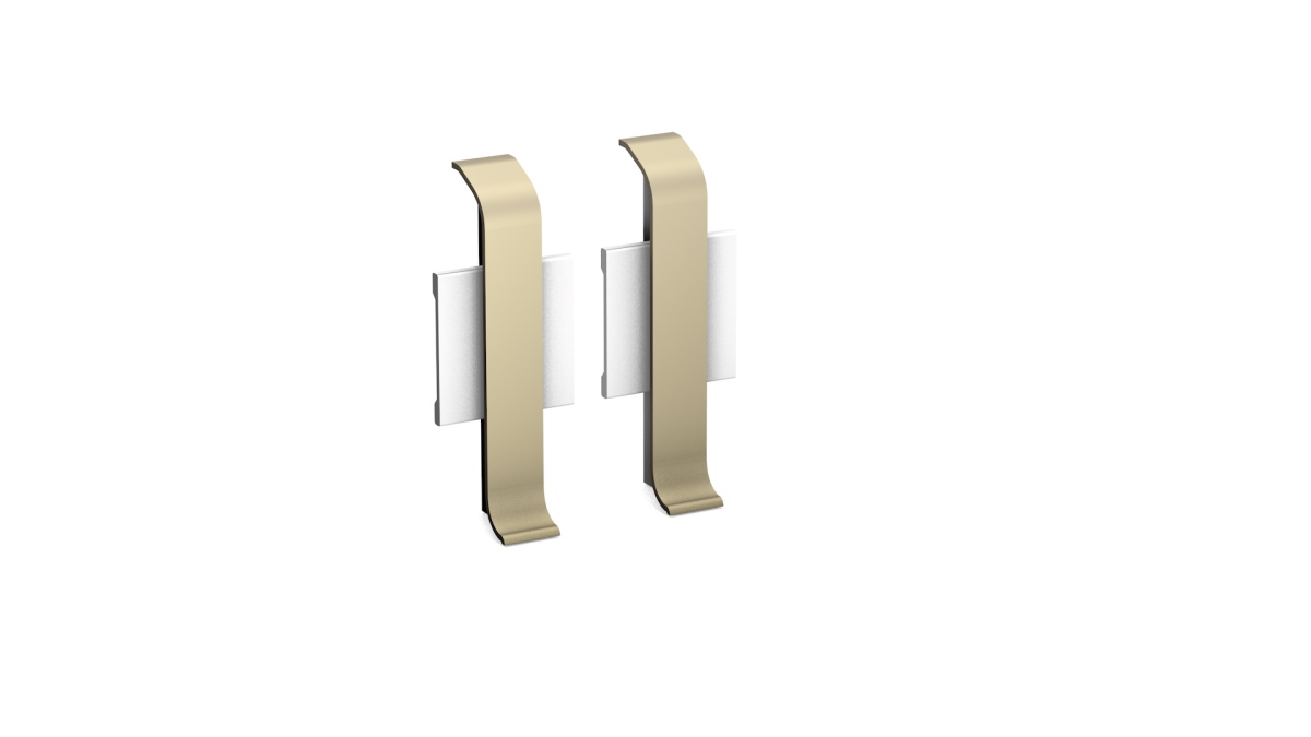 connector for metal clip skirtings high-grade steel matt optics