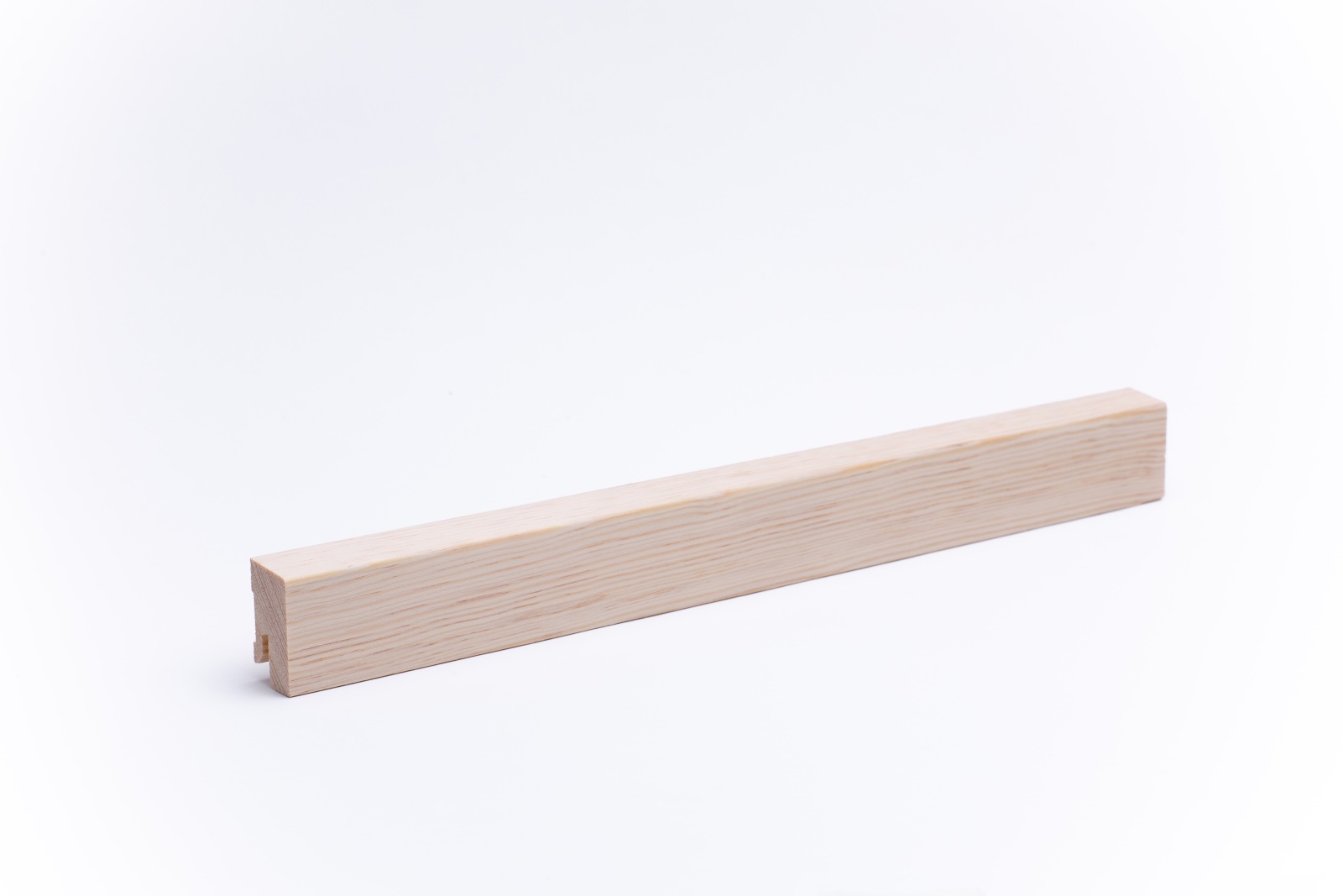 Rodapié de madera maciza borde delantero biselado 40 mm, pino crudo