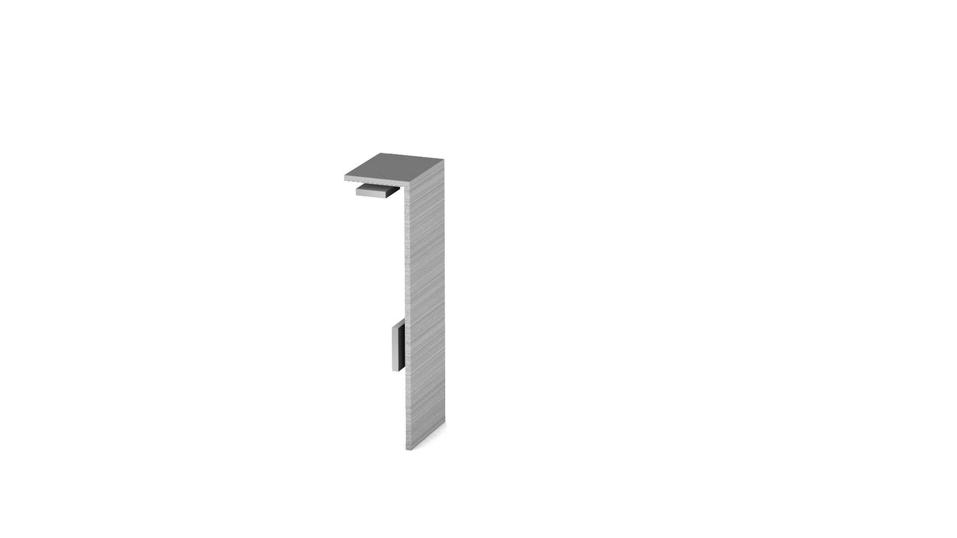 connector for metal skirtings CULTUS 45 - high-grade steel brushed