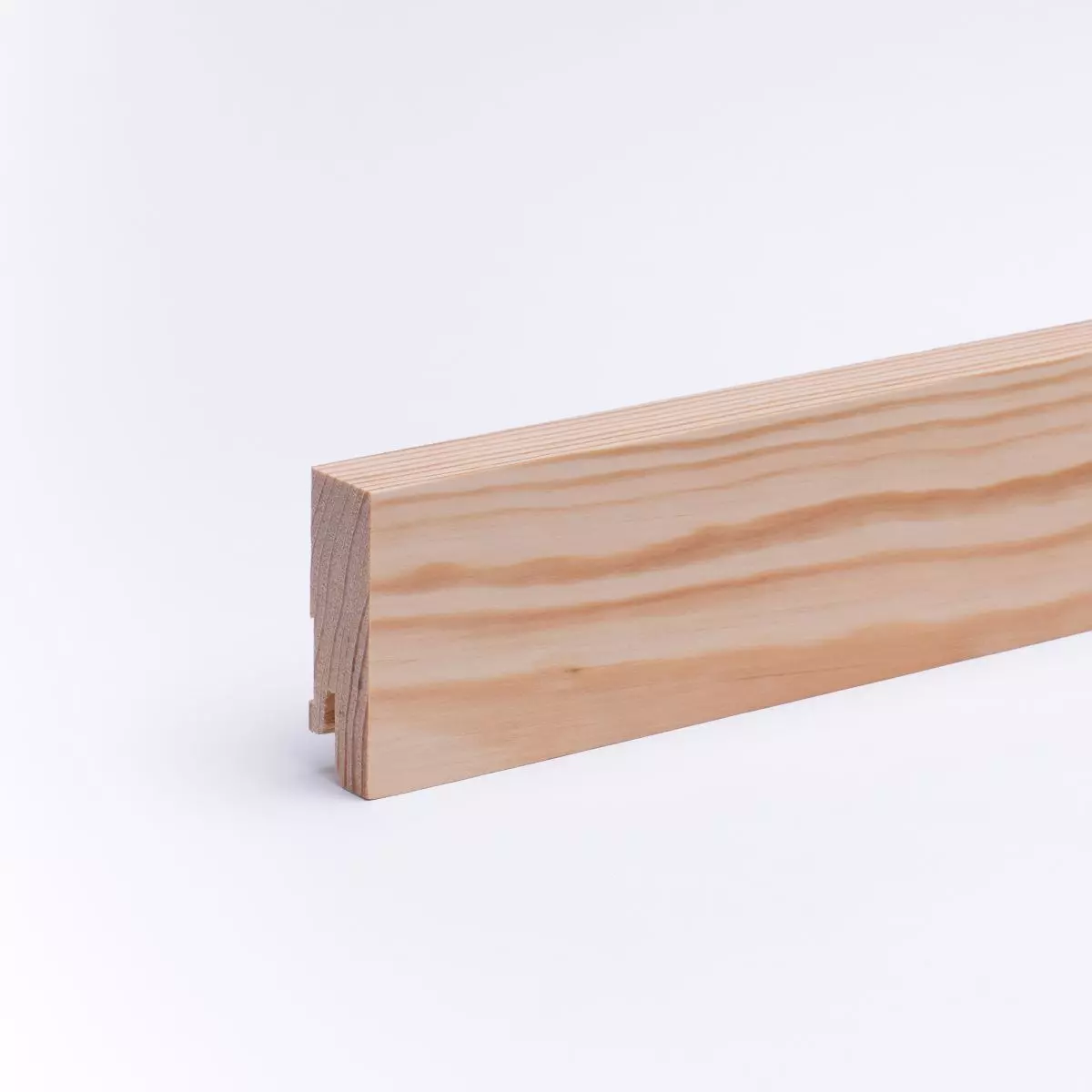solid wood skirting 60mm with quadrangular oiled pine