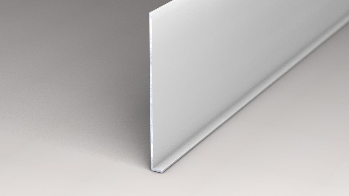Prinz winkel-battiscopa 8 x 100 mm - N. 387 - Argento - 500 cm