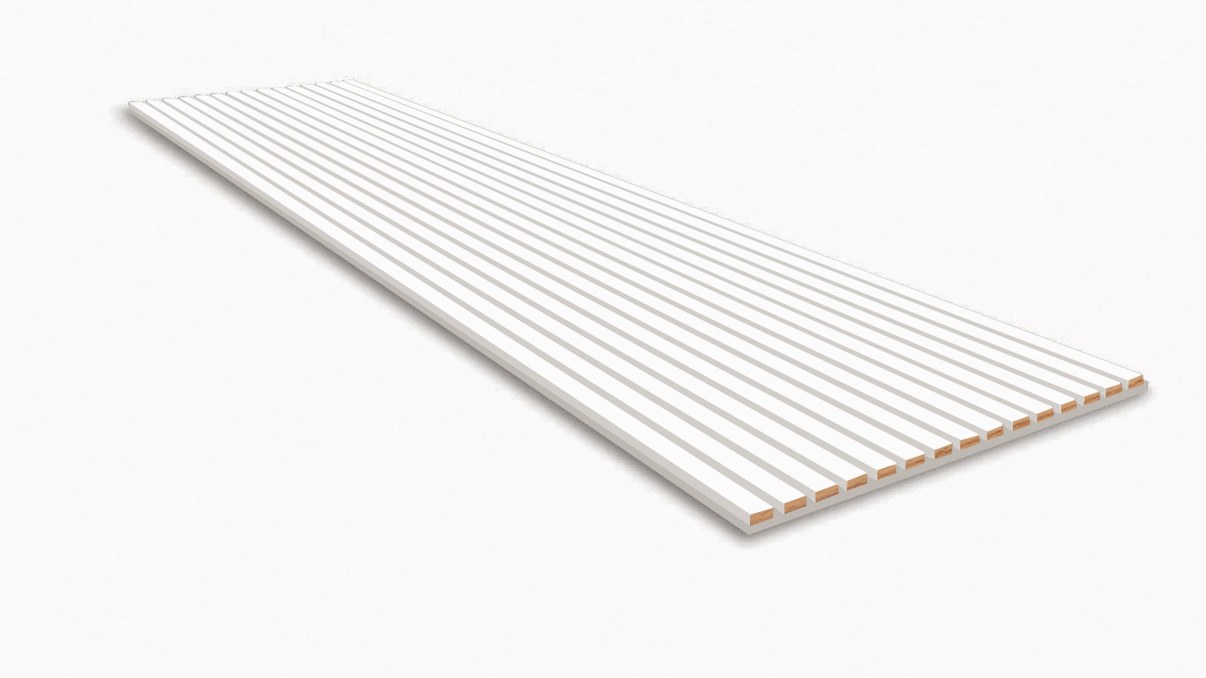Acoustic panel - 2600 x 600 mm white - Acoustic felt white - Wall cladding