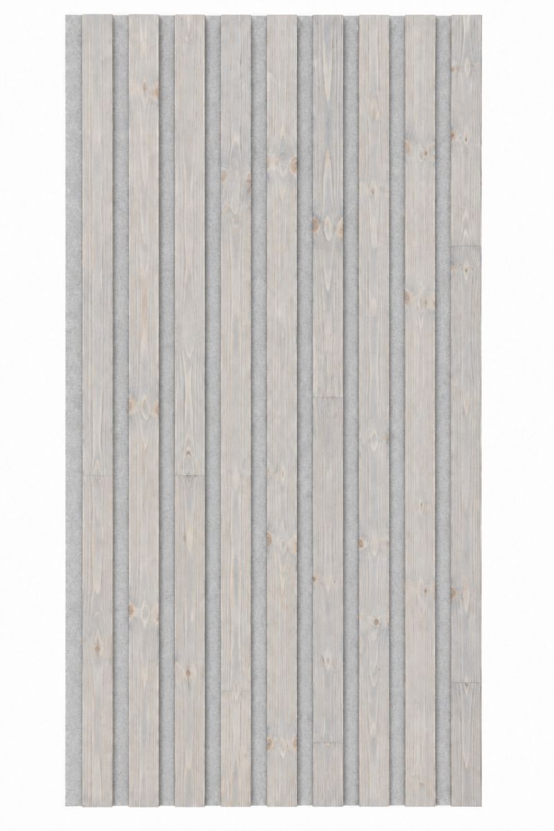 Acoustic+ Massivholz Akustikpaneel Grau 2600 x 400 mm - Kiefer - Ash Grey