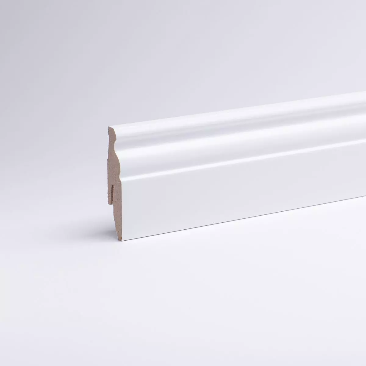 Sockelleiste Berliner Profil 60mm MDF - Weiß