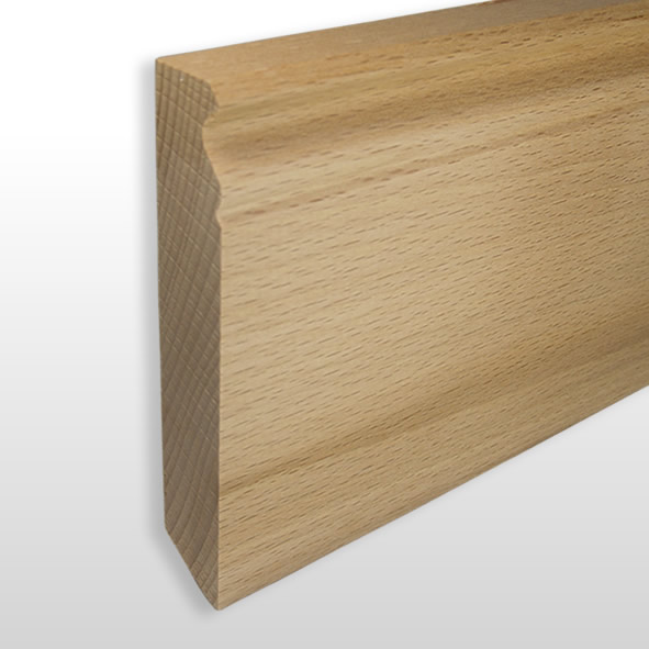 Sockelleiste Berliner Profil 120mm - Buche roh