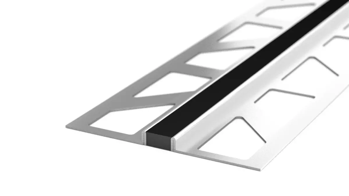 Stainless steel expansion joint - Silicone joint - for 3mm decking - Black 3m