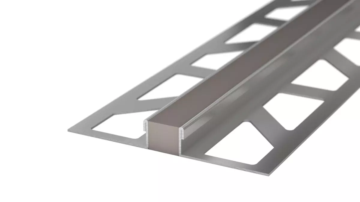 Stainless steel expansion joint - EPDM joint - for 10mm decking - Grey 2.5m