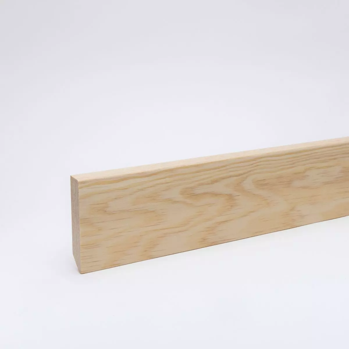 Massivholz-Sockelleiste abgeschrägt 90mm - Kiefer roh